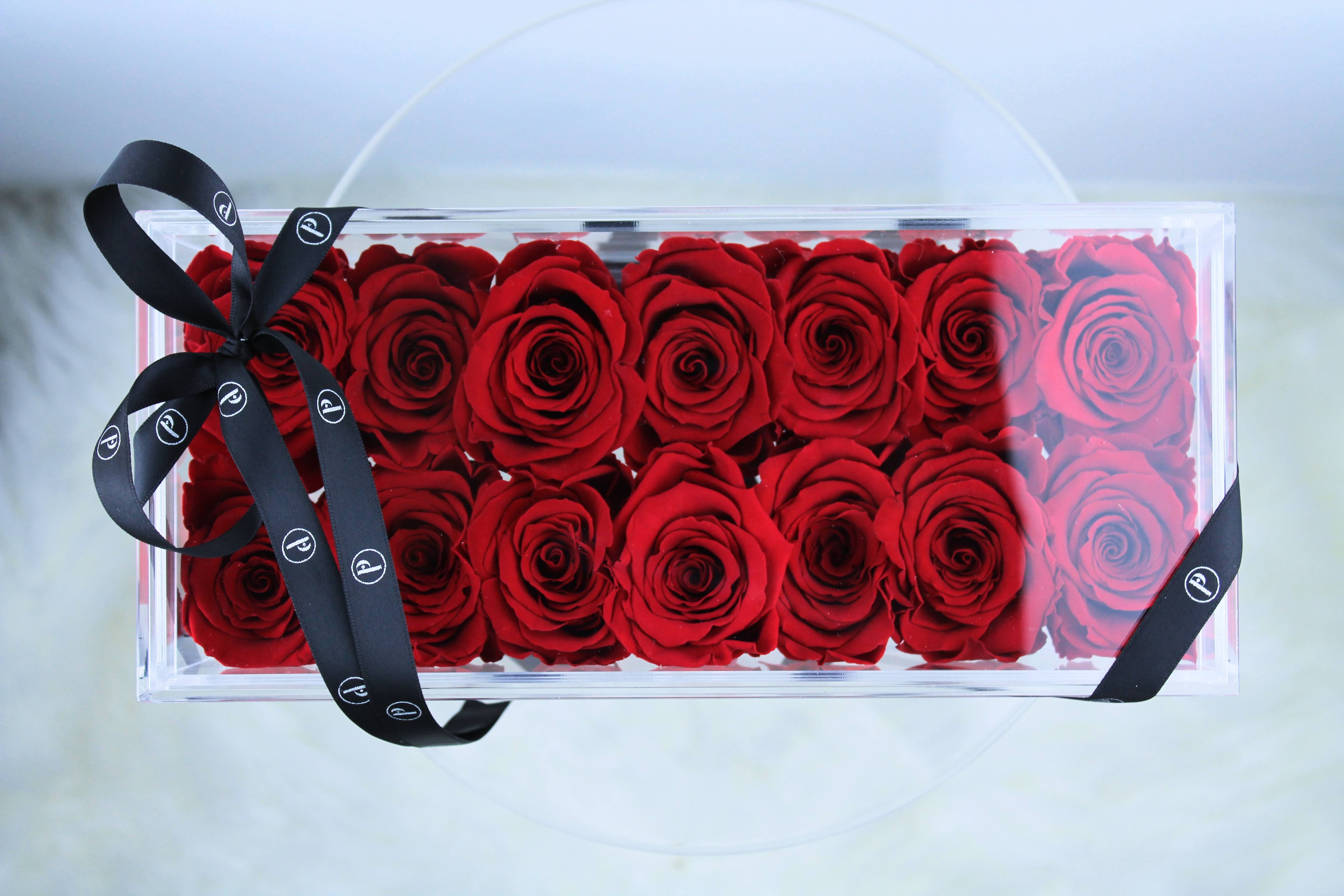 The Divine Dozen | 12-14 Infinity Roses Bouquet in a Box